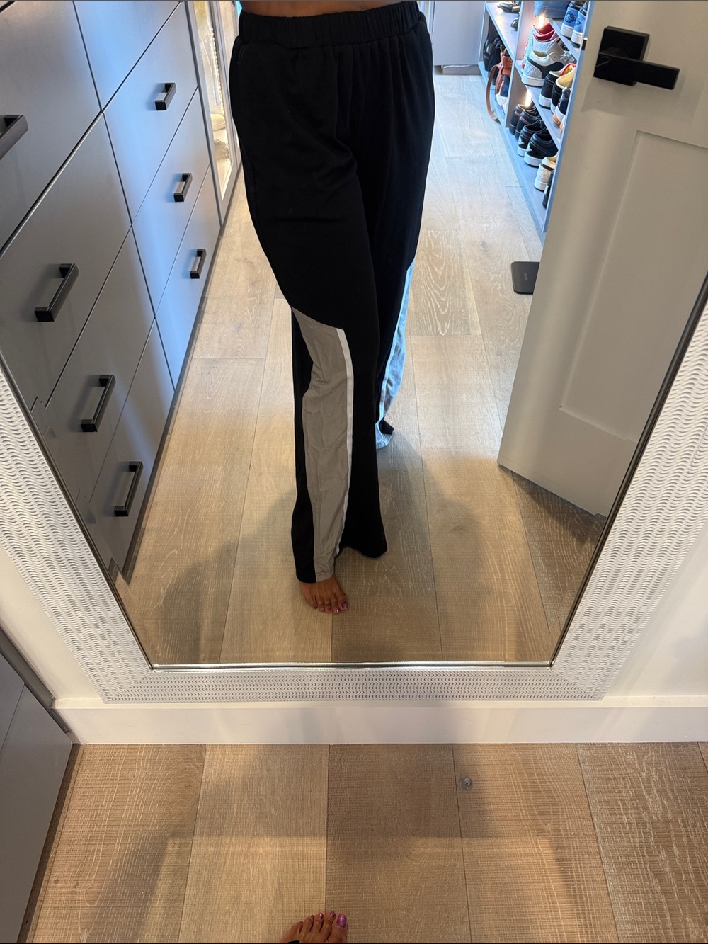 Fashion Nova Black Wide-Leg Lounge Pants